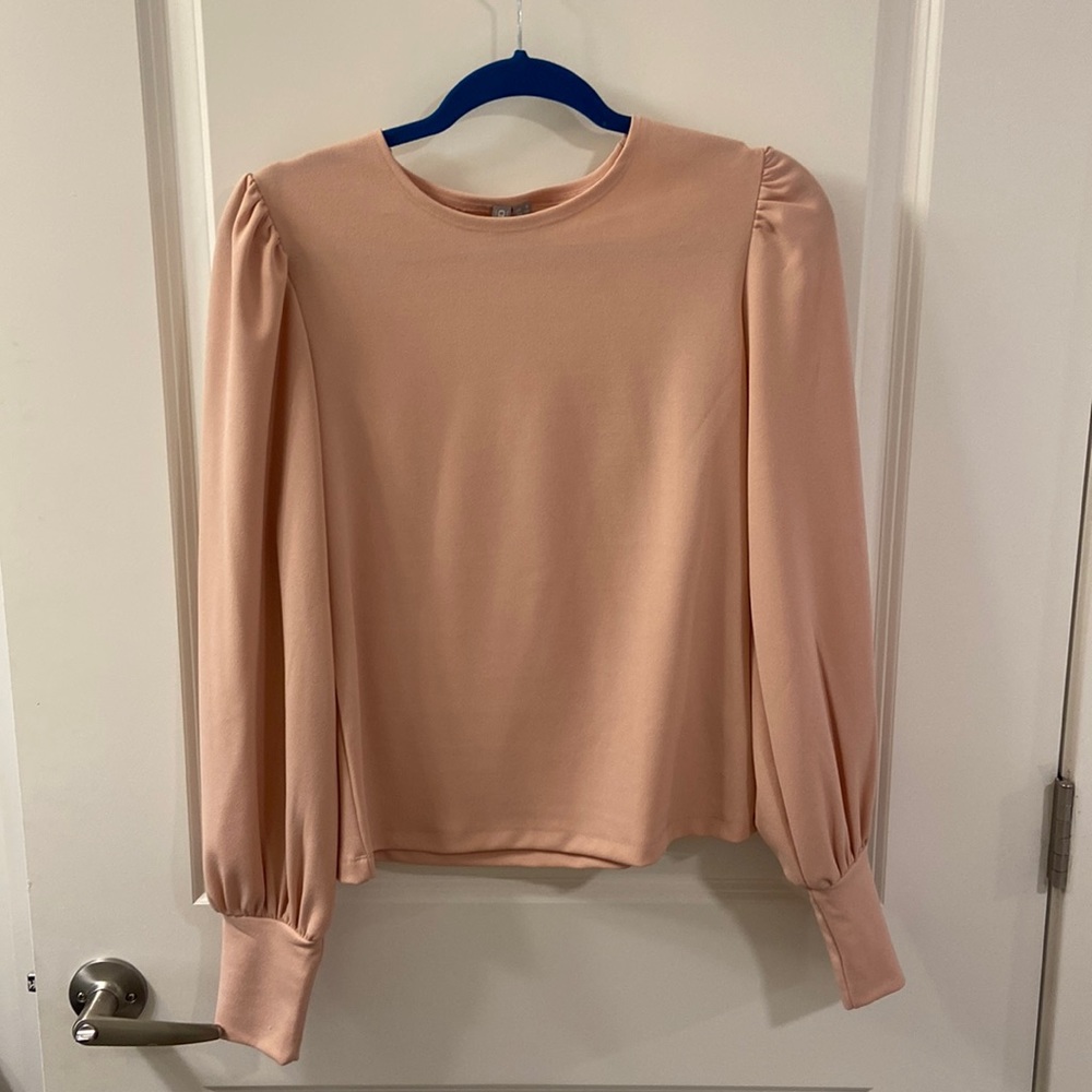 ASOS Light Pink Puffed Shoulder Blouse